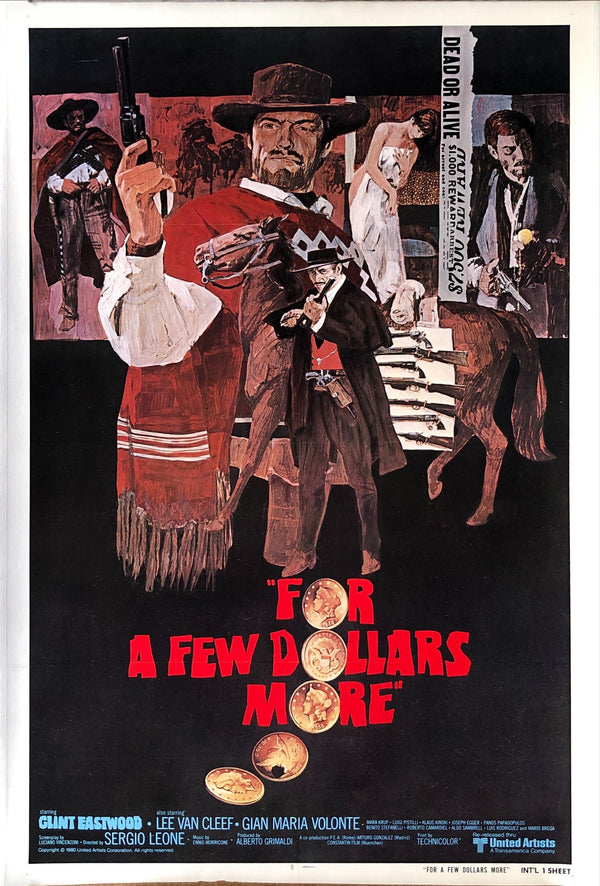 For a Few Dollars More re-release original, limited edition movie poster,<br>circa 1980,<br>near mint condition <span class='visuallyhidden'>Call or text 323-404-2959 if you need shopping assistance.</span>