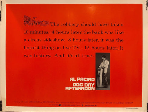 dog day afternoon original, limited edition movie poster,<br>shown prior to framing,<br>near mint condition <span class='visuallyhidden'>Call or text 323-404-2959 if you need shopping assistance.</span>