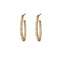 open hoop, post wire textured hoop earring as seen on HBO’s The Newsroom, in 18k rose gold <span class='visuallyhidden'>Call, text 323-404-2959 for shopping help.</span>