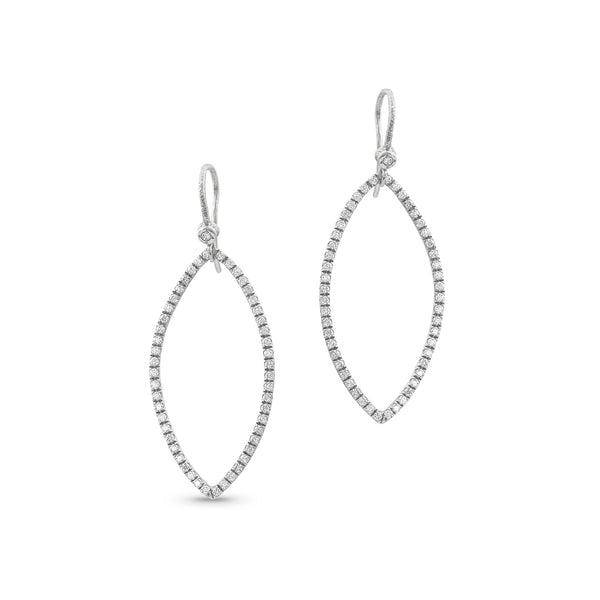 marquise open halo earring, in white diamonds + white gold<br>a best-selling style! <span class='visuallyhidden'>Call or text 323-404-2959 if you need shopping assistance.</span>