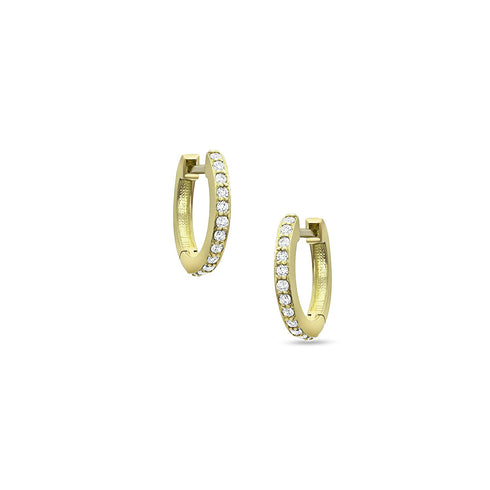 must-have diamond-lined hinged huggie hoop earrings, in white diamonds and 18k yellow gold <span class='visuallyhidden'>Call, text 323-404-2959 for shopping help.</span>