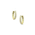 must-have diamond-lined hinged huggie hoop earrings, in white diamonds and 18k yellow gold <span class='visuallyhidden'>Call, text 323-404-2959 for shopping help.</span>