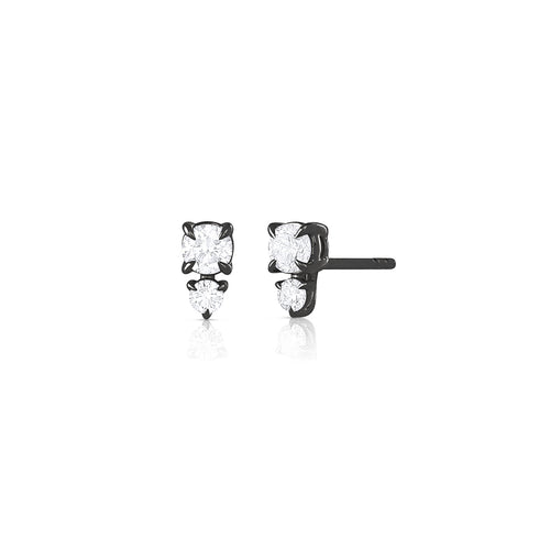 diamond stack stud earrings,<br>set larger stone over smaller <span class='visuallyhidden'>Call or text 323-404-2959 if you need shopping assistance.</span>