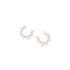 diamond baguettes open circle post earring, in rose gold <span class='visuallyhidden'>Call, text 323-404-2959 for shopping help.</span>