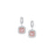 natural fancy pink diamond cushion cut white gold dangle earrings<br>with white diamond and pink diamond halos <span class='visuallyhidden'>Call or text 323-404-2959 if you need shopping assistance.</span>