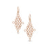 Dominique Cohen bamboo mesh earring with diamond drop, in 18k rose gold <span class='visuallyhidden'>Call, text 323-404-2959 for shopping help.</span>