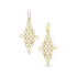 Dominique Cohen bamboo mesh earring with diamond drop, in 18k yellow gold <span class='visuallyhidden'>Call, text 323-404-2959 for shopping help.</span>