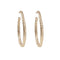 1-inch open hoop solid gold earrings<br>in 18k rose gold <span class='visuallyhidden'>Phone or text 323-404-2959 for shopping assistance</span>