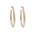 1-inch open hoop solid gold earrings<br>in 18k rose gold <span class='visuallyhidden'>Phone or text 323-404-2959 for shopping assistance</span>