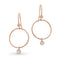 Dominique Cohen diamond drop, textured circle, dangle earring in 18k yellow gold <span class='visuallyhidden'>Call, text 323-404-2959 for shopping help.</span>