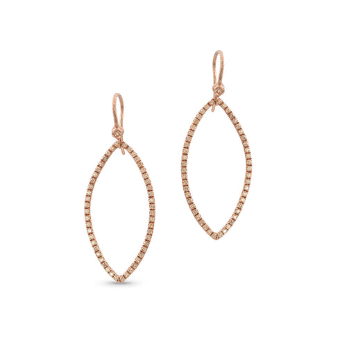 marquise open halo earring, in champagne diamonds + rose gold<br>a best-selling style! <span class='visuallyhidden'>Call or text 323-404-2959 if you need shopping assistance.</span>
