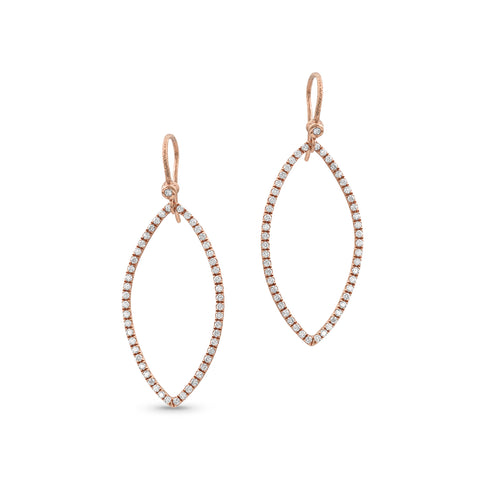 marquise open halo earring, in white diamonds + rose gold<br>a best-selling style! <span class='visuallyhidden'>Call or text 323-404-2959 if you need shopping assistance.</span>