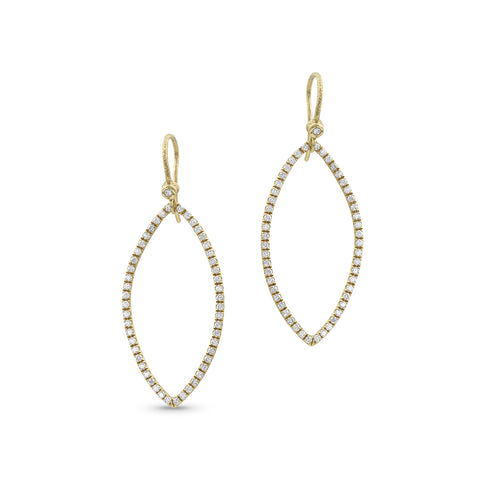 marquise open halo earring, in white diamonds + yellow gold<br>a best-selling style! <span class='visuallyhidden'>Call or text 323-404-2959 if you need shopping assistance.</span>