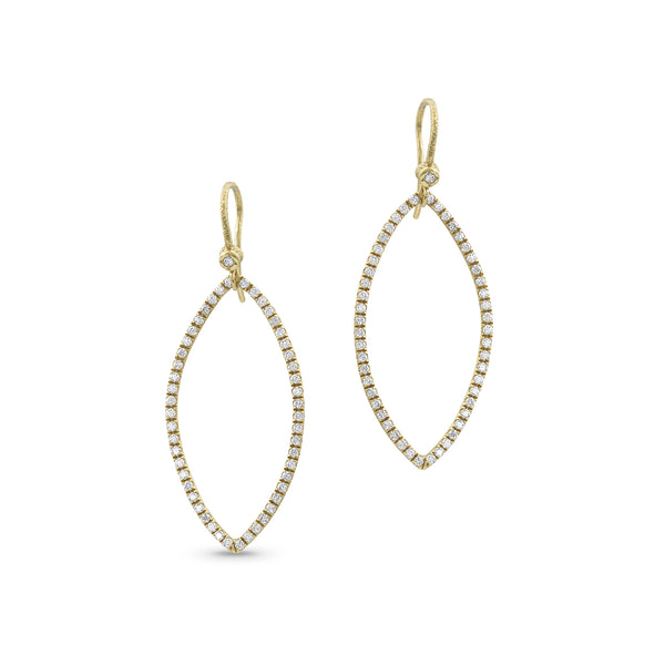 marquise open halo earring, in white diamonds + yellow gold<br>a best-selling style! <span class='visuallyhidden'>Call or text 323-404-2959 if you need shopping assistance.</span>