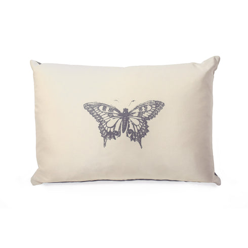 handcrafted silk accent pillow, butterfly motif <span class='visuallyhidden'>Call or text 323-404-2959 if you need shopping assistance.</span>