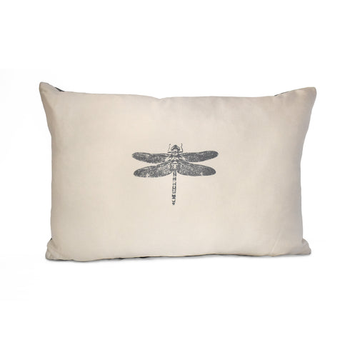 handcrafted silk accent pillow, dragonfly motif <span class='visuallyhidden'>Call or text 323-404-2959 if you need shopping assistance.</span>