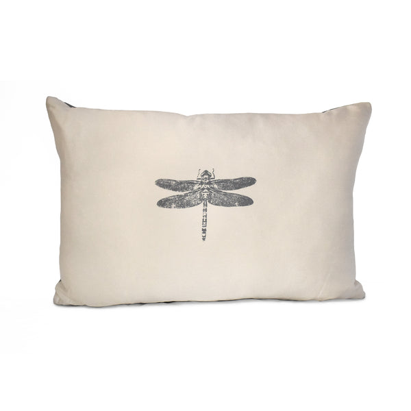 handcrafted silk accent pillow, dragonfly motif <span class='visuallyhidden'>Call or text 323-404-2959 if you need shopping assistance.</span>