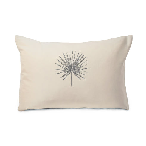hand-dyed silk accent pillow with palm motif,<br>exclusively at Dominique Cohen<span class='visuallyhidden'>Call or text 323-404-2959 if you need shopping assistance.</span>