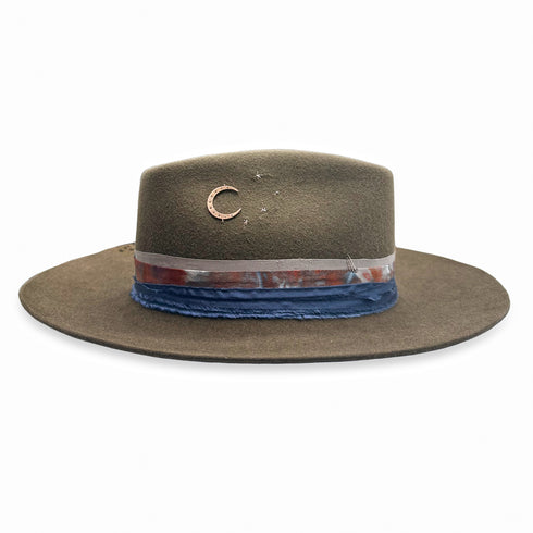 right profile of designer hat Balance, a diamond-kissed, moonlit ocean beauty <span class='visuallyhidden'>Call or text 323-404-2959 if you need shopping assistance.</span>