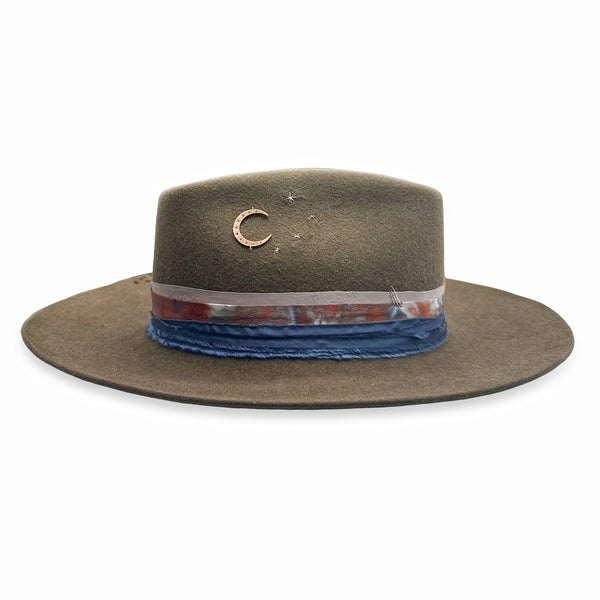 right profile of designer hat Balance, a diamond-kissed, moonlit ocean beauty <span class='visuallyhidden'>Call or text 323-404-2959 if you need shopping assistance.</span>