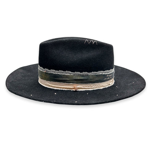 left profile, including the trio of rose gold textural hoops<span class='visuallyhidden'>Call or text 323-404-2959 for shopping assistance</span>