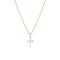 invisible set diamond baguette cross pendant necklace<br>in 18k yellow gold on an adjustable 22in chain <span class='visuallyhidden'>Text, phone 323-404-2959 for shopping assistance.</span>