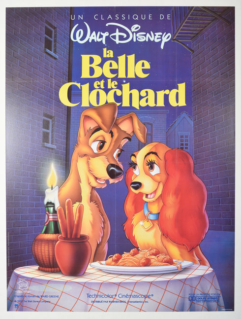 Lady and the Tramp original, limited edition re-release movie poster,<br>(shown without included professional framing),<br>Very Good condition <span class='visuallyhidden'>Call or text 323-404-2959 if you need shopping assistance.</span>