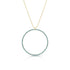 Dominique Cohen large diamond halo open circle pendant necklace, in blue diamonds and 18k yellow gold <span class='visuallyhidden'>Call, text 323-404-2959 for shopping help.</span>