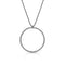 Dominique Cohen large diamond halo open circle pendant necklace, in white diamonds and 18k black gold <span class='visuallyhidden'>Call, text 323-404-2959 for shopping help.</span>