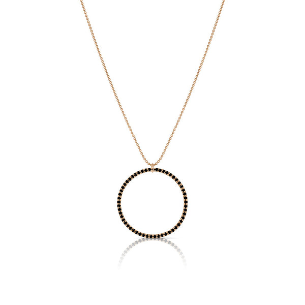 in black diamonds and rose gold,<br>medium diameter <span class='visuallyhidden'>Call, text 323-404-2959 for shopping help.</span>