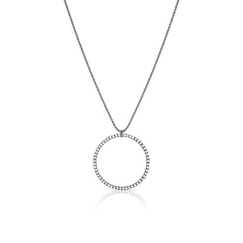 in white diamonds and black gold,<br>medium diameter <span class='visuallyhidden'>Call, text 323-404-2959 for shopping help.</span>