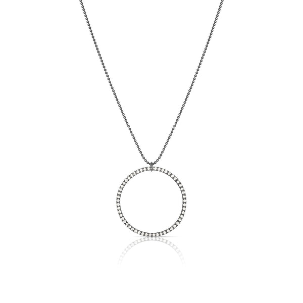 in white diamonds and black gold,<br>medium diameter <span class='visuallyhidden'>Call, text 323-404-2959 for shopping help.</span>