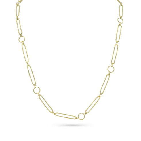 in yellow gold — fastened swoop style:<br>an excellent pairing with our delicate gold, gemstone, and diamond-kissed chains <span class='visuallyhidden'>Call, text 323-404-2959 for shopping help.</span>