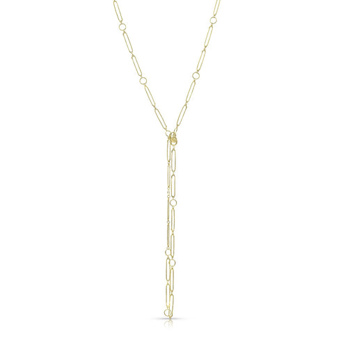 in yellow gold — fastened lariat-style:<br>perfect for dangling a cluster of your favorite pendants! <span class='visuallyhidden'>Call, text 323-404-2959 for shopping help.</span>