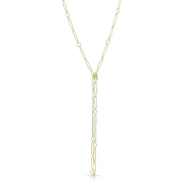 in yellow gold — fastened lariat-style:<br>perfect for dangling a cluster of your favorite pendants! <span class='visuallyhidden'>Call, text 323-404-2959 for shopping help.</span>