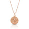 Dominique Cohen diamond-kissed dragonfly round pendant necklace, in 18k rose gold <span class='visuallyhidden'>Call, text 323-404-2959 for shopping help.</span>