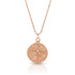 Dominique Cohen diamond-kissed dragonfly round pendant necklace, in 18k rose gold <span class='visuallyhidden'>Call, text 323-404-2959 for shopping help.</span>