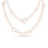 Dominique Cohen modern ethereal delicate rounds and textured rounds chain necklace, 42 inch version, in 18k rose gold <span class='visuallyhidden'>Call, text 323-404-2959 for shopping help.</span>