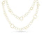 Dominique Cohen modern ethereal delicate rounds and textured rounds chain necklace, 42 inch version, in 18k yellow gold <span class='visuallyhidden'>Call, text 323-404-2959 for shopping help.</span>