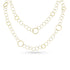 Dominique Cohen modern ethereal delicate rounds and textured rounds chain necklace, 42 inch version, in 18k yellow gold <span class='visuallyhidden'>Call, text 323-404-2959 for shopping help.</span>