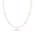 Dominique Cohen modern ethereal delicate rounds and textured rounds chain necklace, 22 inch version, in 18k rose gold <span class='visuallyhidden'>Call, text 323-404-2959 for shopping help.</span>