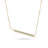 diamond pave double bar delicate pendant necklace, in white diamonds and yellow gold <span class='visuallyhidden'>Call, text 323-404-2959 for shopping help.</span>
