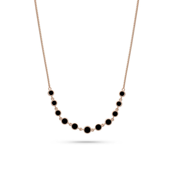 Dominique Cohen diamond bezel bar layering choker, 16 inch, in black diamonds and 18k rose gold <span class='visuallyhidden'>Call, text 323-404-2959 for shopping help.</span>