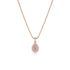 pink diamond pear shaped pendant necklace with pink diamond and white diamond pave surrounds, in rose gold <span class='visuallyhidden'>Call, text 323-404-2959 for shopping help.</span>