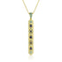 blue diamond, black diamond stick pendant necklace,<br>in brushed 18k yellow gold on an adjustable chain <span class='visuallyhidden'>Call or text 323-404-2959 if you need shopping assistance.</span>