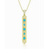 18k gold baton pendant necklace<br>in sleeping beauty turquoise and white diamonds <span class='visuallyhidden'>Call or text 323-404-2959 if you need shopping assistance.</span>