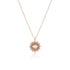 eye of providence pendant necklace<br>with diamond iris,<br>in rose gold and on a delicate rose gold chain <span class='visuallyhidden'>Call or text 323-404-2959 if you need shopping assistance.</span>