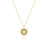 eye of providence pendant necklace<br>with diamond iris,<br>in yellow gold and on a delicate yellow gold chain <span class='visuallyhidden'>Call or text 323-404-2959 if you need shopping assistance.</span>