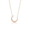 crescent moon and white diamond pendant necklace, in rose gold <span class='visuallyhidden'>Call, text 323-404-2959 for shopping help.</span>