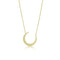 crescent moon and white diamond pendant necklace, in yellow gold <span class='visuallyhidden'>Call, text 323-404-2959 for shopping help.</span>